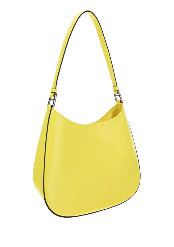 Prada Cleo Brushed Leather Shoulder Bag - Yellow.