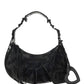 Le Cagole XS Shoulder Bag Crocodile Embossed - Black