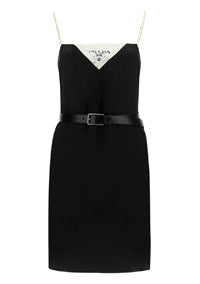 Silk Dress - Black / White