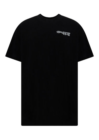 Carlos Logo Print T-Shirt - Black