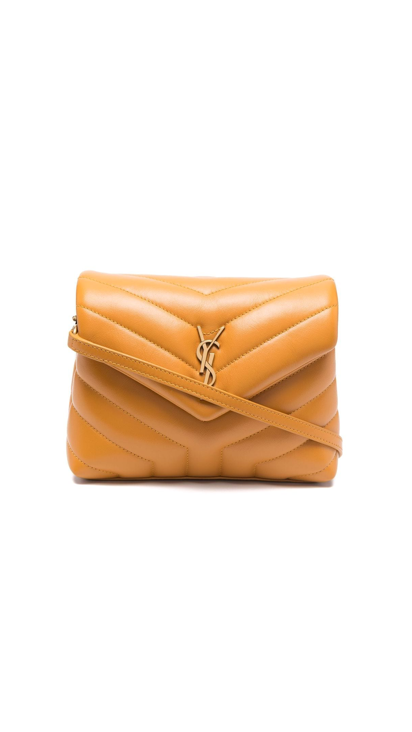 Loulou Toy Strap Bag in Matelassé "Y" Leather - Cheddar