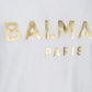 Cotton T-shirt With Paris Logo Print - White / Gold
