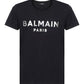 Cotton T-shirt With Paris Logo Print - Black / Silver
