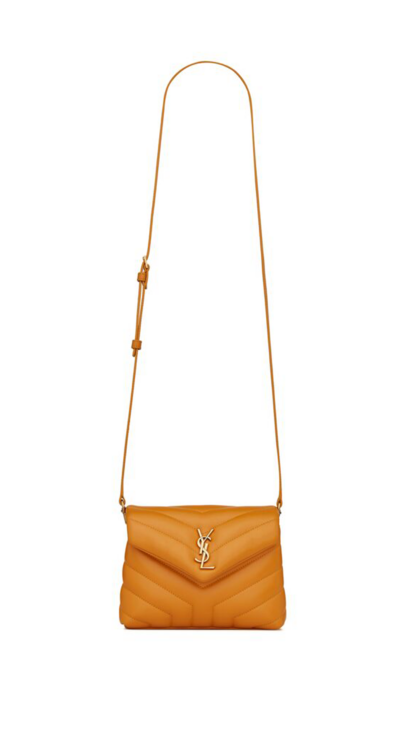 Loulou Toy Strap Bag in Matelassé "Y" Leather - Cheddar