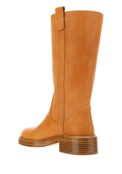 Edith Winter Boot In Vegetal Calfskin - Tan