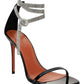 Giorgia Crystal Sandals - Black