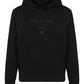 Logo-Embroidered Drawstring Hoodie - Black