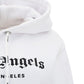 Rhinestone Sprayed Logo Hoodie - White