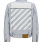 Diagonal Tab Slim Denim Jacket