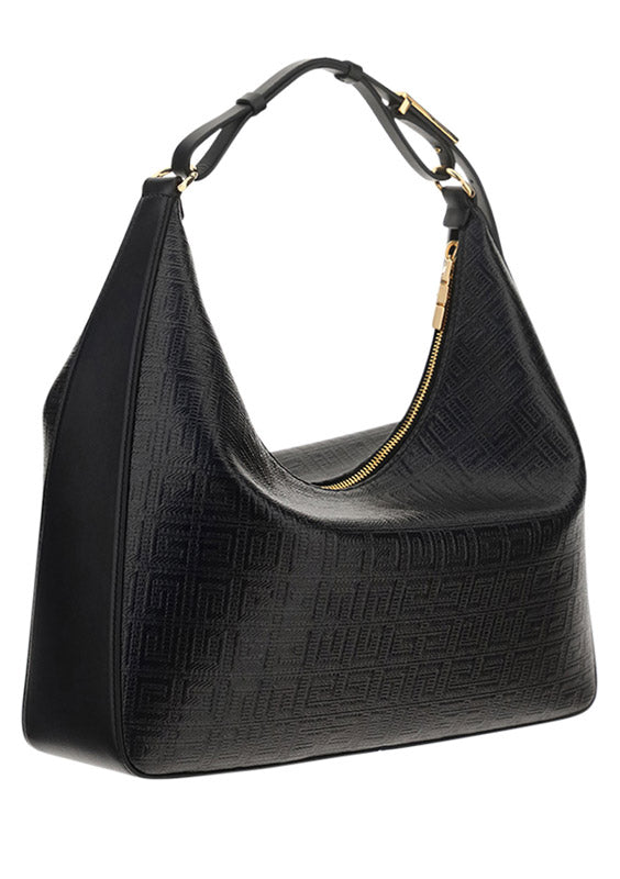 Moon Cut Out bag in 4G Coated Canvas - Black