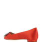 Hangisi Satin Flats - Red