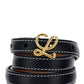 L buckle Belt in Nappa Calfskin  - Black