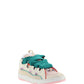 Leather Curb Sneakers - Pink / Turquoise