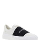 Sneakers In Leather With Givenchy Webbing - Black / White