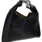 Small Chain Hobo Shoulder Bag - Black