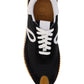 Flow Runner in Nylon & Suede - Black / White