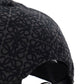 Anagram Cap In Jacquard and Calfskin - Anthracite / Black