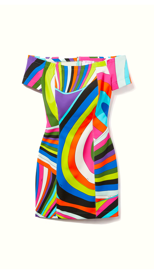 Iride-Print Mini Dress - Multicolor