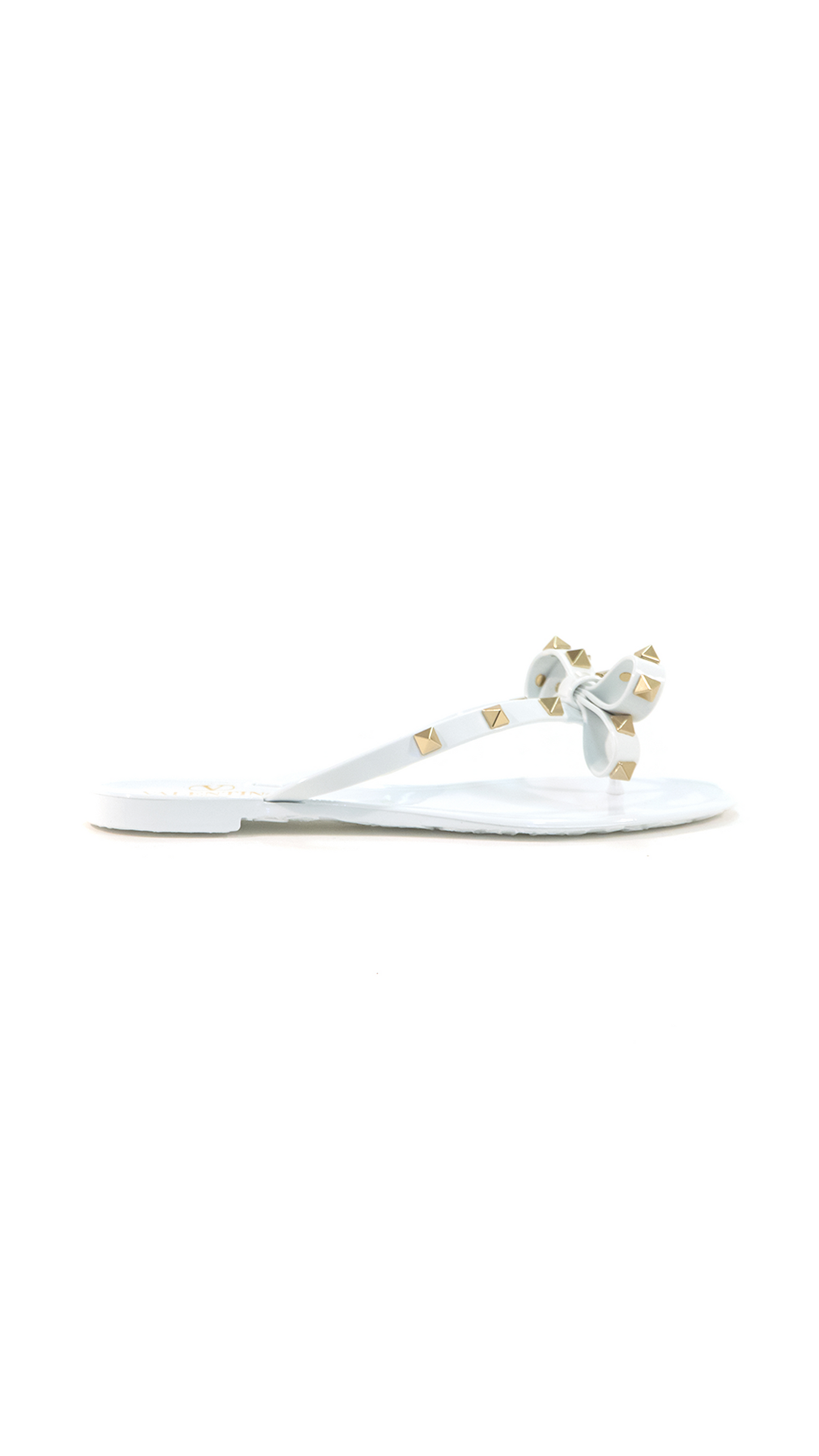 Rubber Rockstud Thong - White