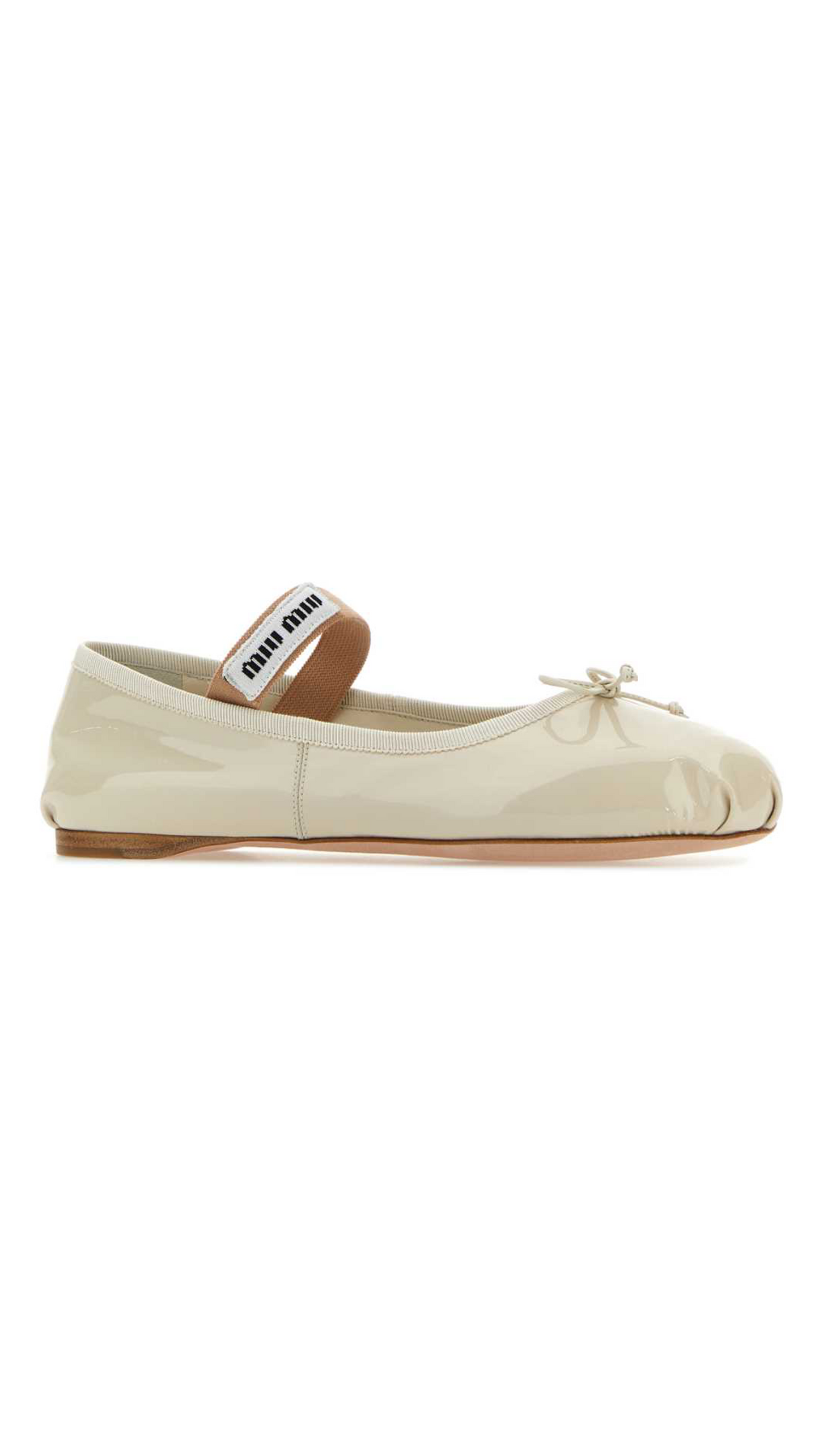 Patent Leather Ballerinas - Ivory