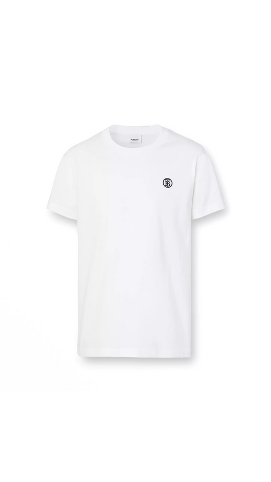 Monogram Motif Cotton T-shirt - White