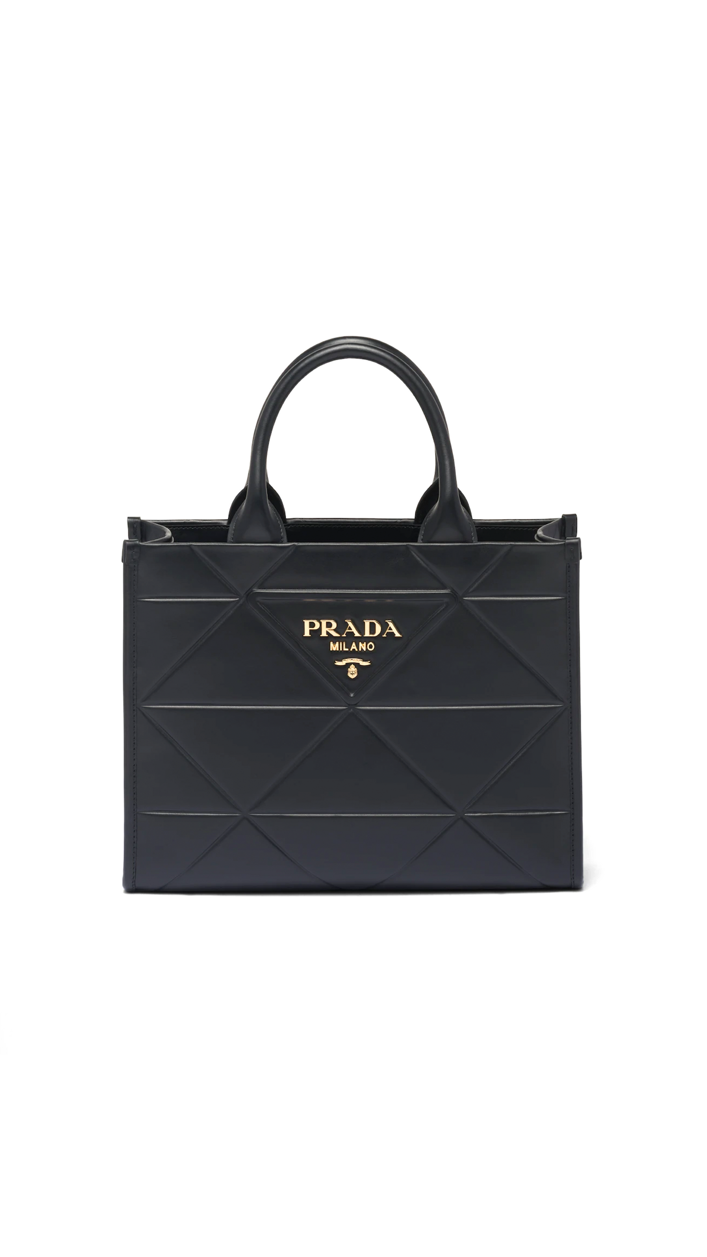 Medium Leather Handbag - Black