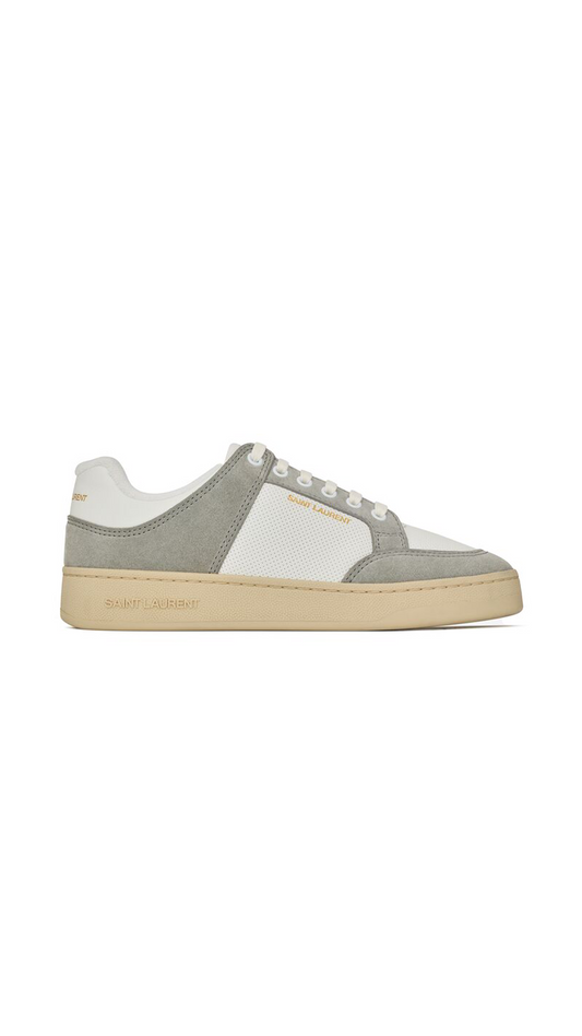 SL/61 Sneakers in Leather and Suede - Blanc Optic/Paris Roof