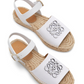 Anagram Espadrille in Canvas and Calfskin - White