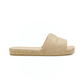 Quilted Nappa Leather Espadrille Slides - Desert Beige
