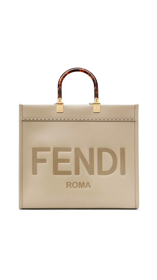 Fendi Shunshine Medium Tote Bag - Dove Grey