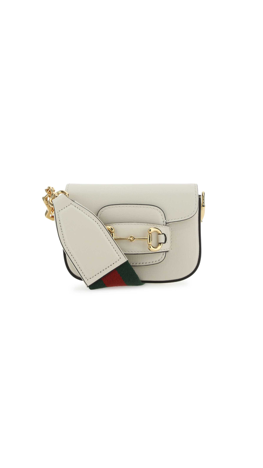 Gucci Horsebit 1955 Strap Wallet - White Leather