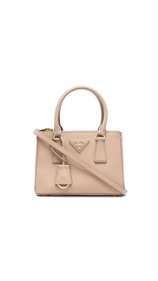 Galleria Saffiano Leather Mini Bag - Cameo
