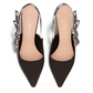 J'Adior Slingback Pump in Satin - Black