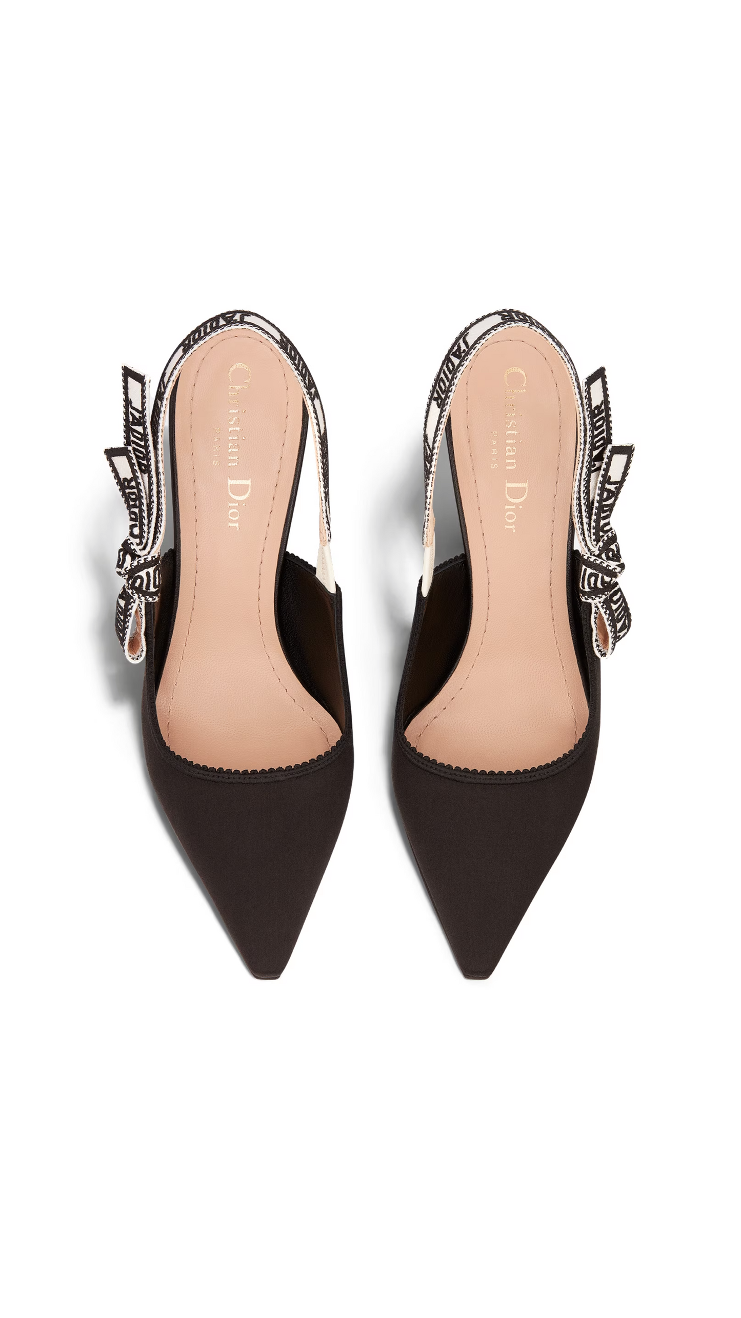 J'Adior Slingback Pump in Satin - Black