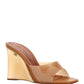 Lupita Glass-Wedge Slide Sandals - Tan