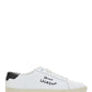 Court Classic SL/06 Embroidered Sneakers in Leather - Optic White