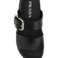 Strap Sandal with Buckle - Black