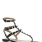Rockstud Calfskin Flat Flip-Flop Sandal - Black