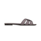 Tribute Mules in Smooth Leather - Gris Apia