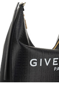 Moon Cut Out bag in 4G Coated Canvas - Black