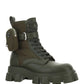 Monolith Leather and Nylon Fabric Boots - Military Green