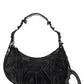 Le Cagole XS Shoulder Bag Crocodile Embossed - Black