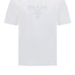 Cotton Embroidered  T-Shirt - White