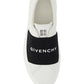 Sneakers In Leather With Givenchy Webbing - Black / White