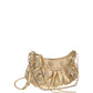 Le Cagole Mini Purse With Chain Metallized With Rhinestones - Golden