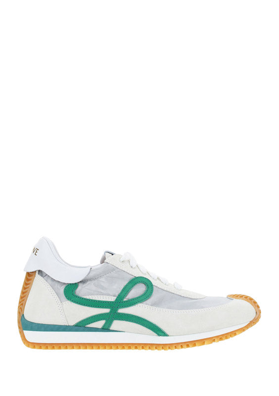 Flow Runner in Technical Mesh and Suede - Green