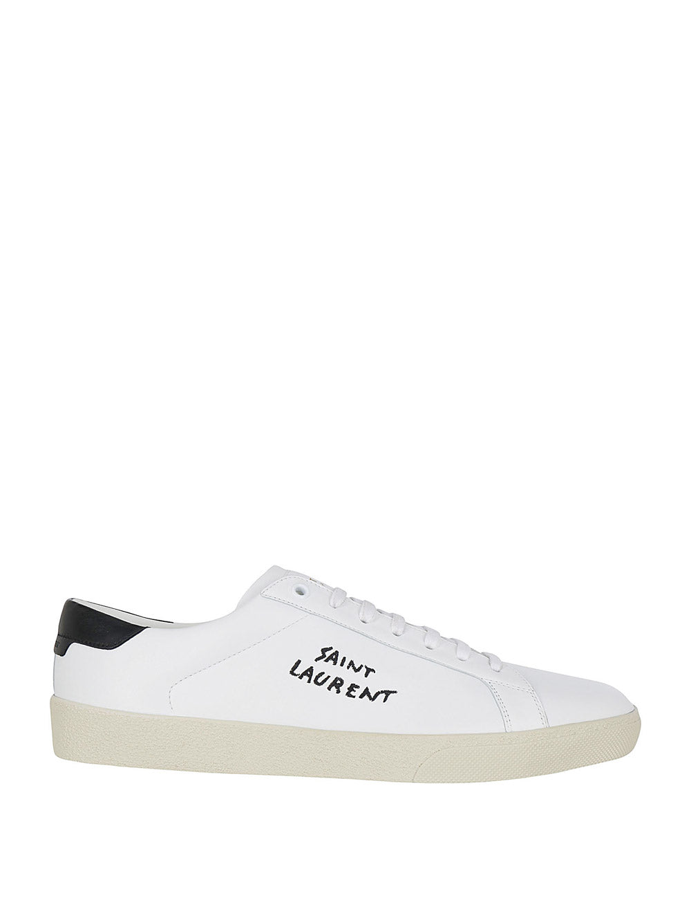 Court Classic SL/06 Embroidered Sneakers in Leather - Optic White.