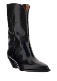 Dahope Leather Western Boots - Black