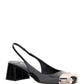 Patent Leather Slingback Pumps - Black.