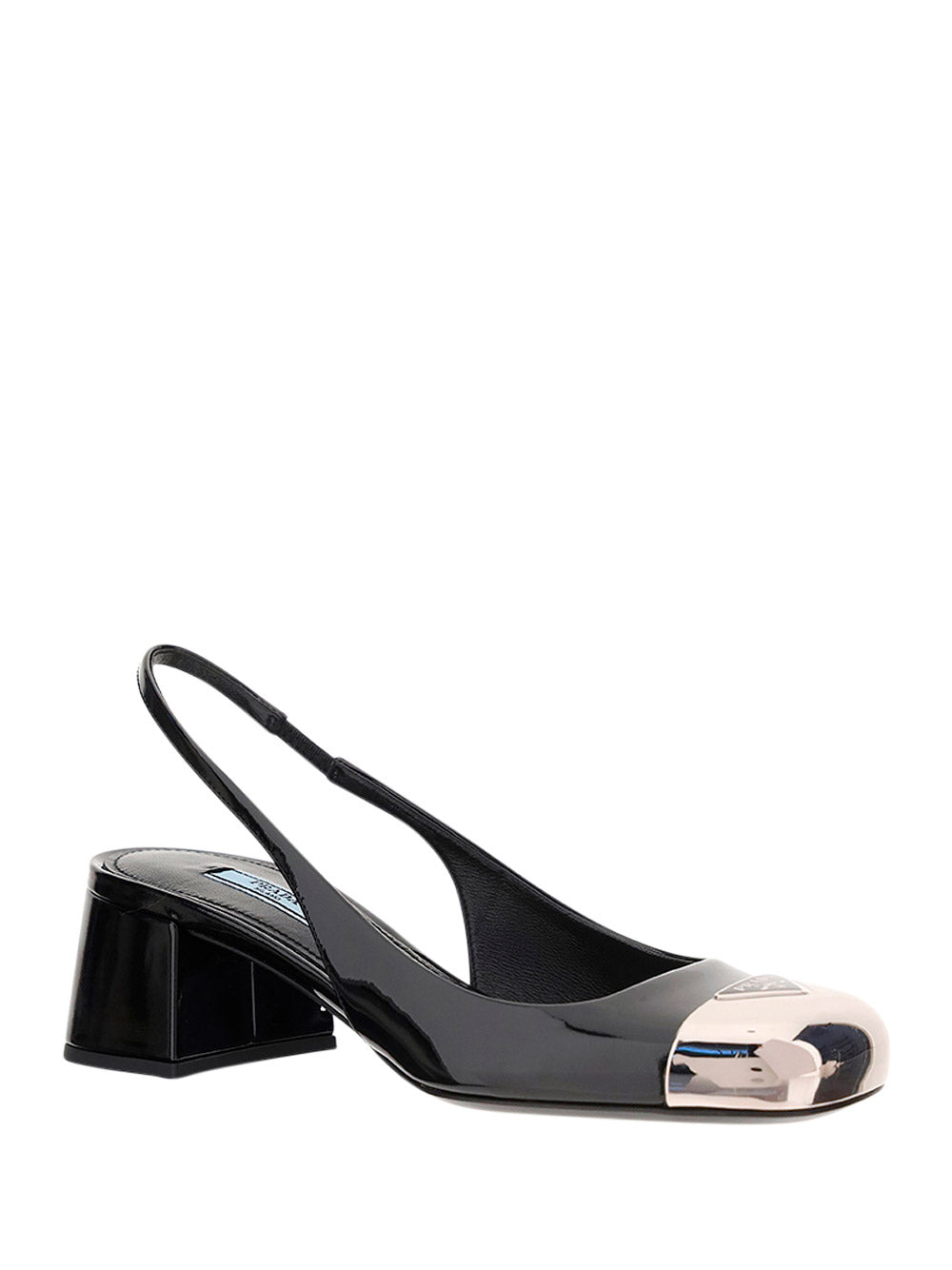 Patent Leather Slingback Pumps - Black.
